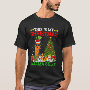 This Is My Christmas Pyjamas Carrot Lights Christm T-Shirt