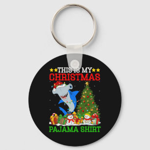 This Is My Christmas Pyjamas Hammerhead Shark Chri Key Ring