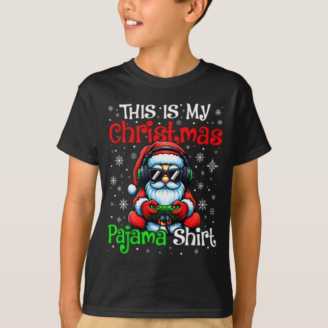 This Is My Christmas Pyjamas Shirts Santa Xmas Men (Front)