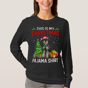 This Is My Christmas Schnauzer Dog Pajama Xmas Lig T-Shirt