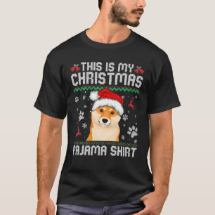 This Is My Christmas Shiba Inu Dog Pajama Merry T-Shirt
