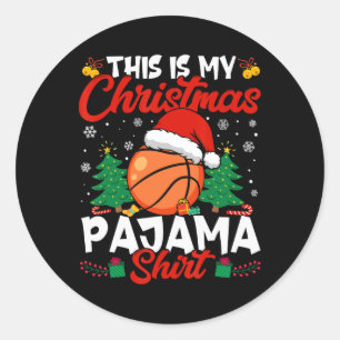 This Is My Christmas Sketll Lover Men Women Boy Gi Classic Round Sticker