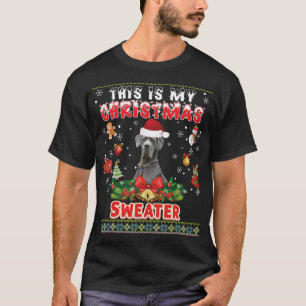 This Is My Christmas Sweater Great Dane Dog Ugly M