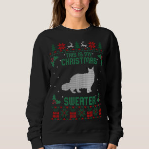 This Is My Christmas Sweater Maine Coon Cat  Ugly 