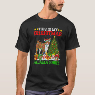 This Is My Christmas Tree Pyjamas Basenji Dog Chri T-Shirt
