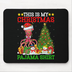 This Is My Christmas Tree Pyjamas Lights Squid Chr Mouse Pad