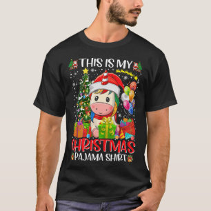 This Is My Christmas Unicorn Xmas Women Girls Fami T-Shirt