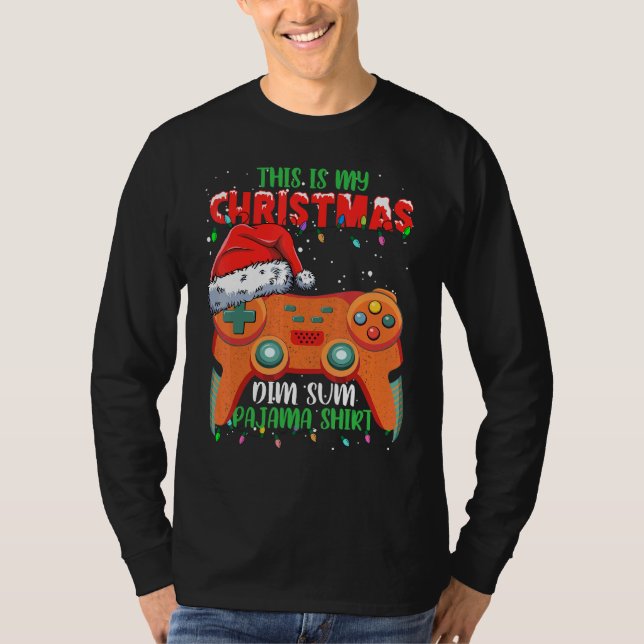 This Is My Christmas Video Game Controller Dim Sum T-Shirt (Front)