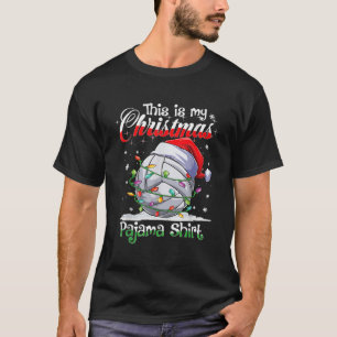 This Is My Christmas Volleyball Pajama For Boys Me T-Shirt