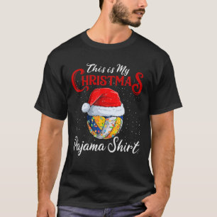 This Is My Christmas Volleyball Pajama For Boys Me T-Shirt