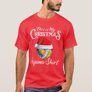 This Is My Christmas Volleyball Pajama For Boys Me T-Shirt