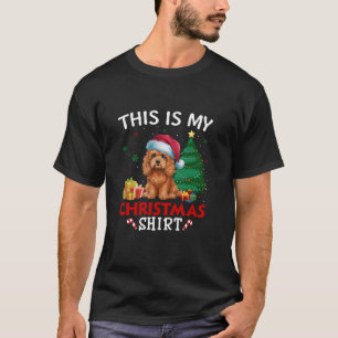 This is My Cockapoo Dog Santa Hat Christmas Pajama T-Shirt