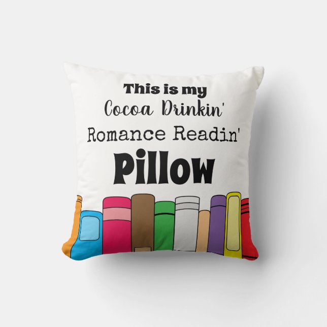 This is My Cocoa Drinking, Romance Reading Cushion (Front)