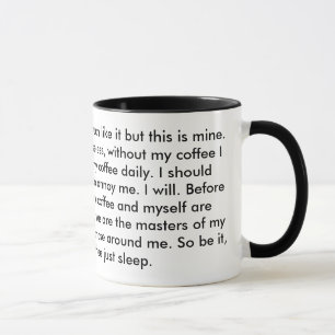 This is my coffee this is my gun. mug