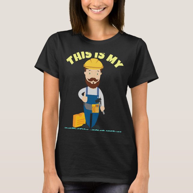 This Is My Construction Worker Costume Halloween T-Shirt (Front)