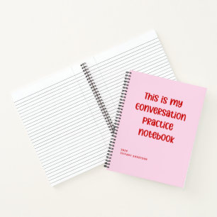 This Is My Conversation Practice Funny Introvert Notebook