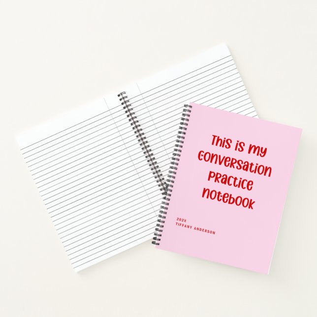 This Is My Conversation Practice Funny Introvert  Notebook (Inside)