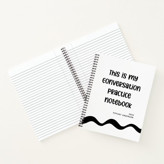 This Is My Conversation Practice Funny Introvert  Notebook (Inside)