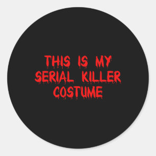 This is My Costume Funny Halloween Classic Round Sticker