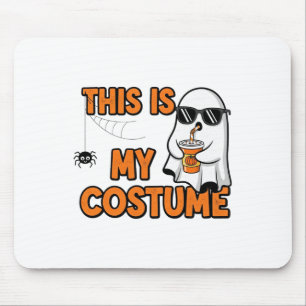 This Is My Costume Funny Halloween Ghost Design Mouse Pad
