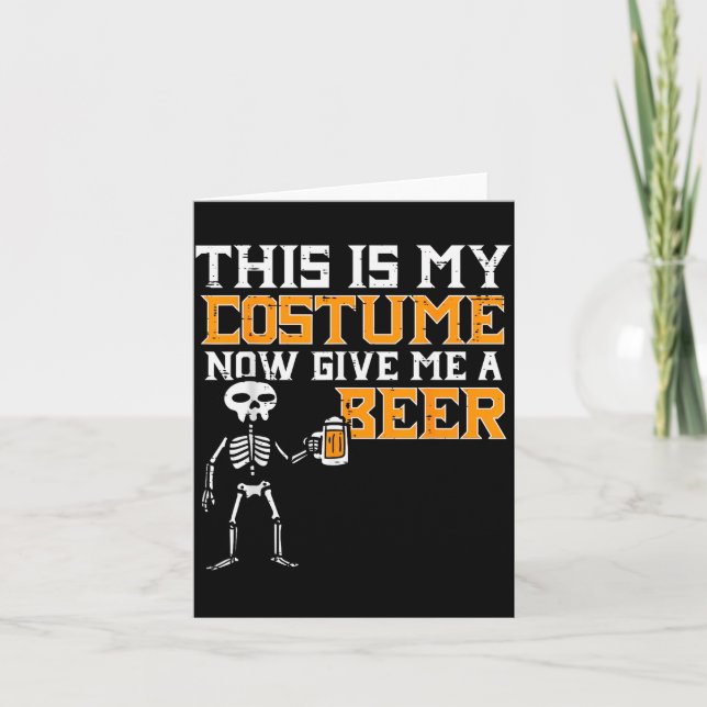 This Is My Costume Funny Skeleton Halloween Men Da Card (Front)