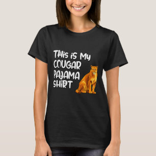 This Is My Cougar Pajama Shirt, Funny Cougars  T-Shirt