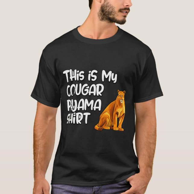This Is My Cougar Pajama Shirt, Funny Cougars  T-Shirt (Front)