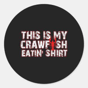 This Is My Crawfish Eating New Orleans Mardi Gras Classic Round Sticker