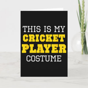 This Is My Cricket Player Costume Halloween Lazy E Card