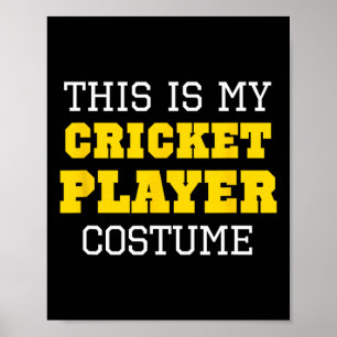 This Is My Cricket Player Costume Halloween Lazy E Poster