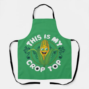 This Is My Crop Top Funny Farmer Farming Corn Love Apron