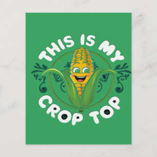 This Is My Crop Top Funny Farmer Farming Corn Love Flyer
