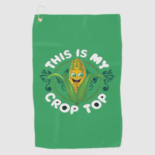 This Is My Crop Top Funny Farmer Farming Corn Love Golf Towel