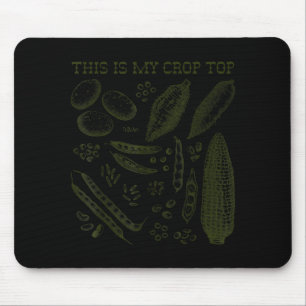This Is My Crop Top Funny Gardening Pun Vegetable  Mouse Pad