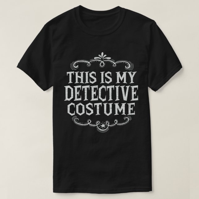 This Is My Detective Costume Funny Lazy Halloween T-Shirt (Design Front)