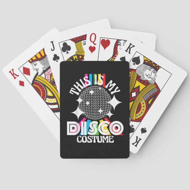 This is My Disco Costume - 1970s Funky Party  Playing Cards (Back)