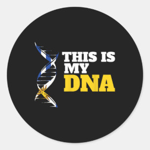 This Is My Dna Proud Ukrainian Patriotic Ukraine F Classic Round Sticker