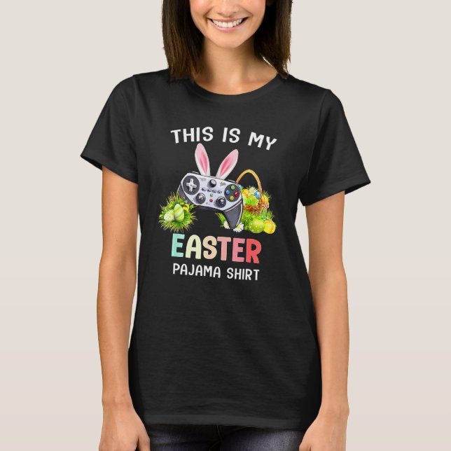 This Is My Easter Pajama  Game Control Basket Gami T-Shirt (Front)