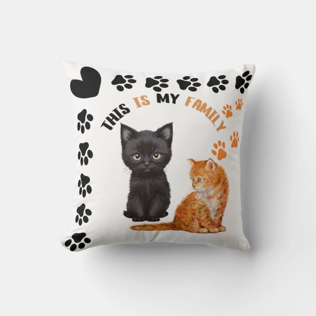 This Is My Family Cats Cushion (Front)