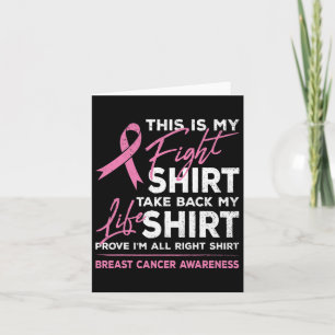 This Is My Fight Breast Cancer Awareness Pink Ribb Card