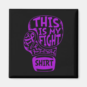 This Is My Fight Fibromyalgia Purple Ribbon Glove Magnet
