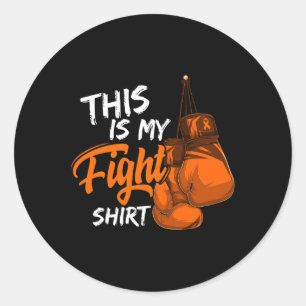 This Is My Fight Leukaemia Awareness Warrior Survi Classic Round Sticker