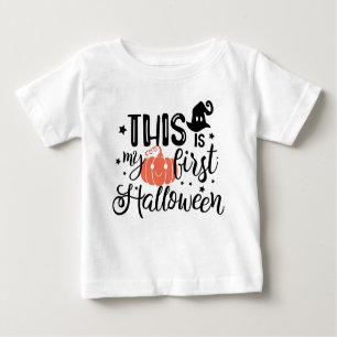 This is My First Halloween Pumpkin Baby Baby T-Shirt