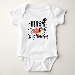 This is My First Halloween Pumpkin Baby Bodysuit