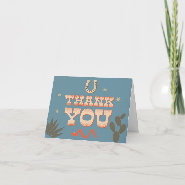 This Is My First Rodeo Thank You Card - small (Front)