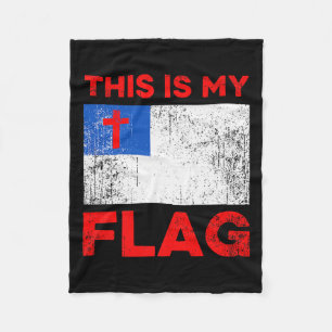 This Is My Flag - Christian Jesus Cross Premium Fleece Blanket