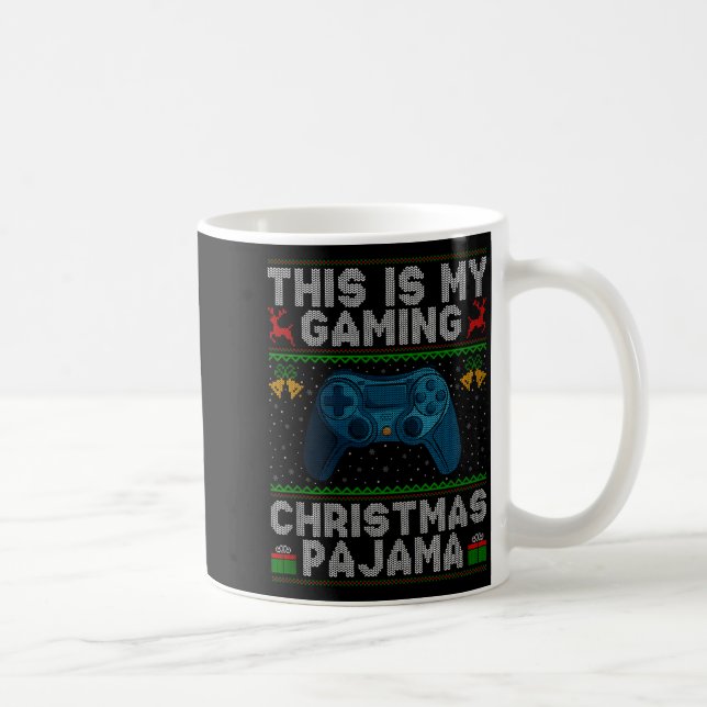 This Is My Gaming Christmas Pajamas Ugly Xmas Swea Coffee Mug (Right)