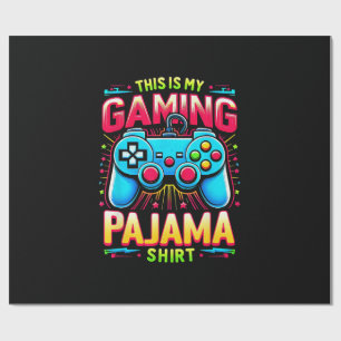 This is My Gaming Pajama Shirt Gamepad Video Game Wrapping Paper