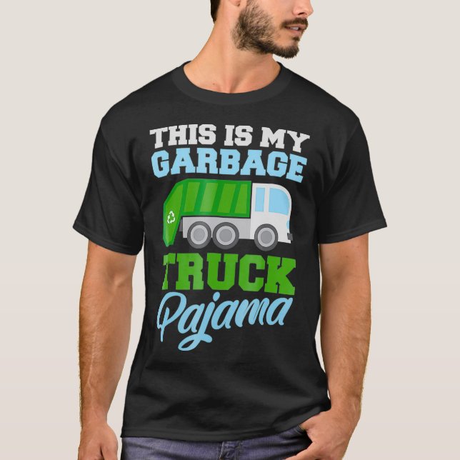 This Is My Garbage Truck Pajama Funny Costume Boy  T-Shirt (Front)