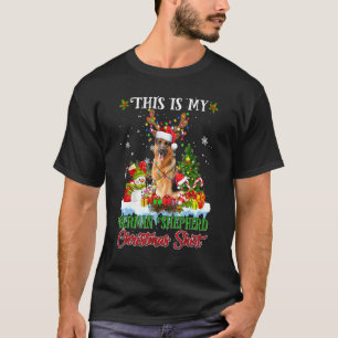 This Is My German Shepherd Christmas  Funny Xmas T T-Shirt